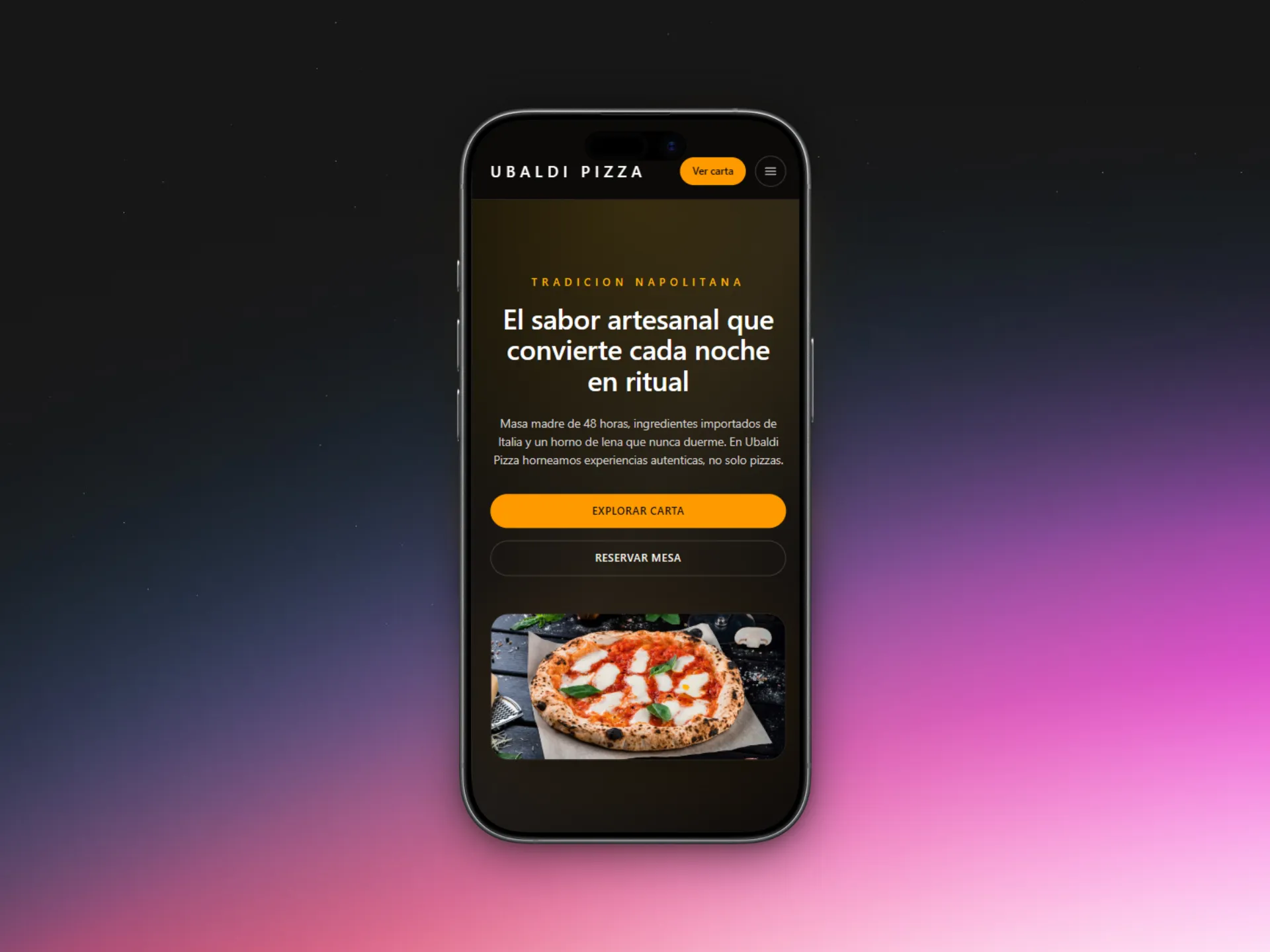 Screenshot of project